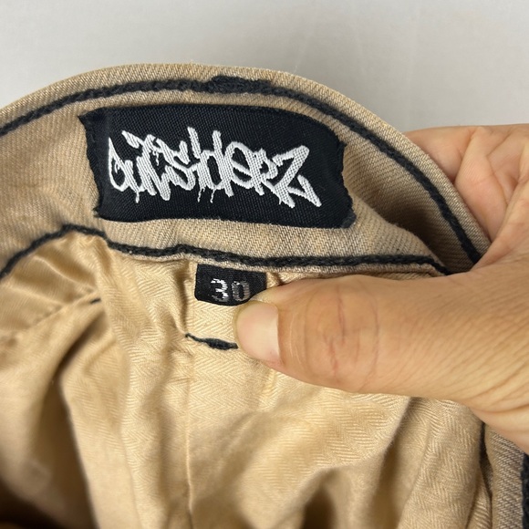 Outsiderz Streetwear rust pink jeans size 30 heavily distressed lined - Picture 7 of 7